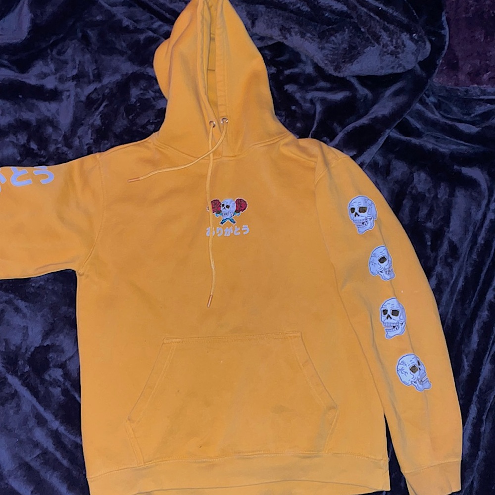 Eighty eight Large skull hoodie(yellow)❣️